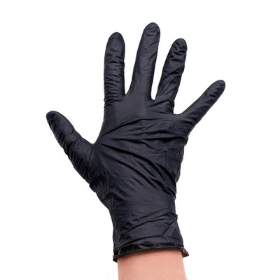 Midnight Black Nitrile Gloves - Small