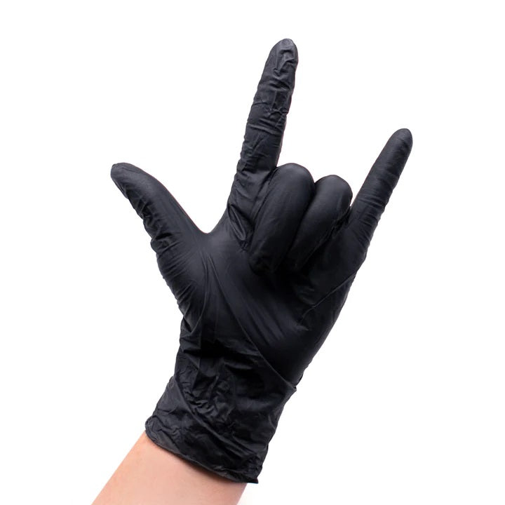 Midnight Black Nitrile Gloves - Small